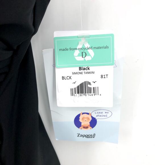 SUNSETS Women's Simone Tankini Swim Top XL 36D Black NWT - Picture 9 of 10